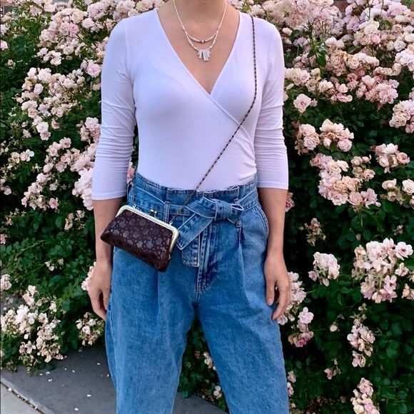 Handmade Vintage style Genuine Embossed Leather Kisslock Mini Clutch/Crossbody - Picture 2 of 15